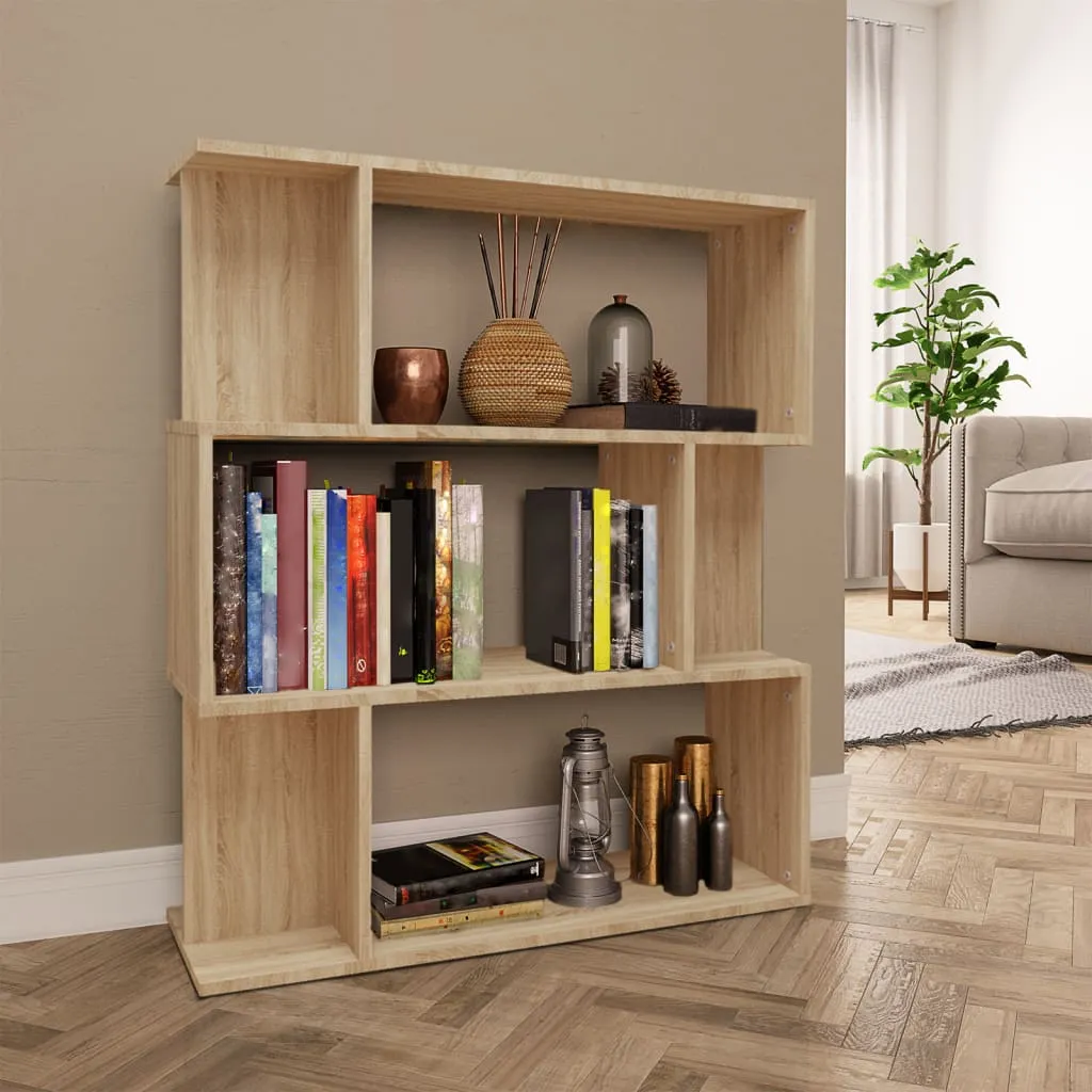 vidaXL Libreria/Divisorio Rovere Sonoma 80x24x96 cm Legno Multistrato