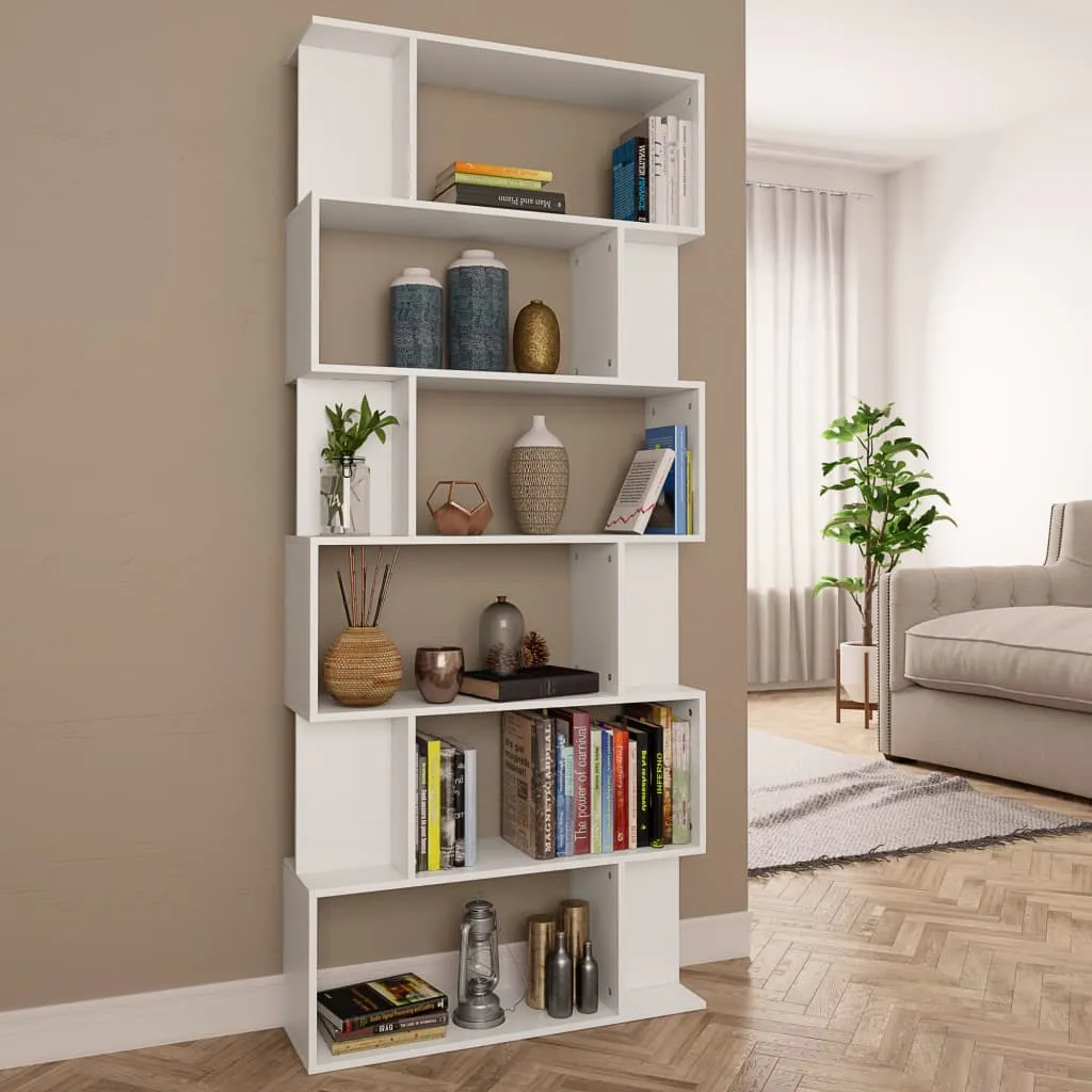 vidaXL Libreria/Divisorio Bianco 80x24x192 cm in Legno Multistrato