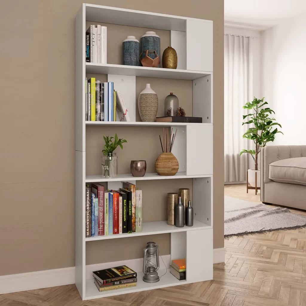 vidaXL Libreria/Divisorio Bianco 80x24x159 cm in Legno Multistrato