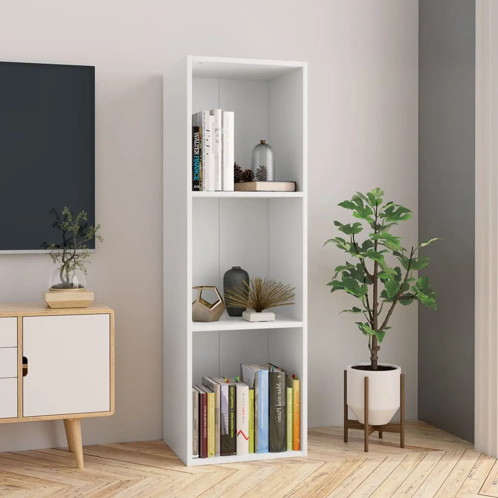 vidaXL Libreria/Mobile TV Bianco 36x30x114 cm in Legno Multistrato