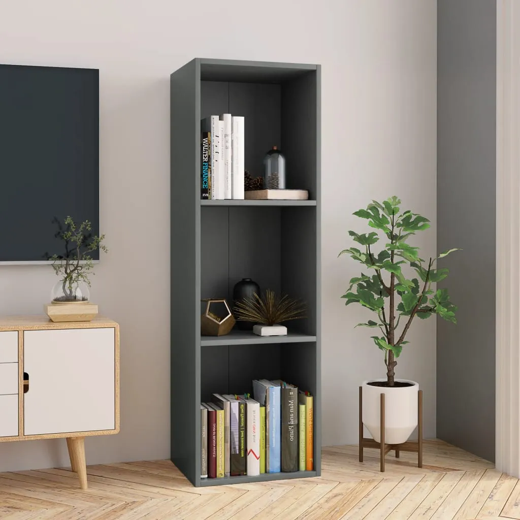 vidaXL Libreria/Mobile TV Grigio 36x30x114 cm in Legno Multistrato