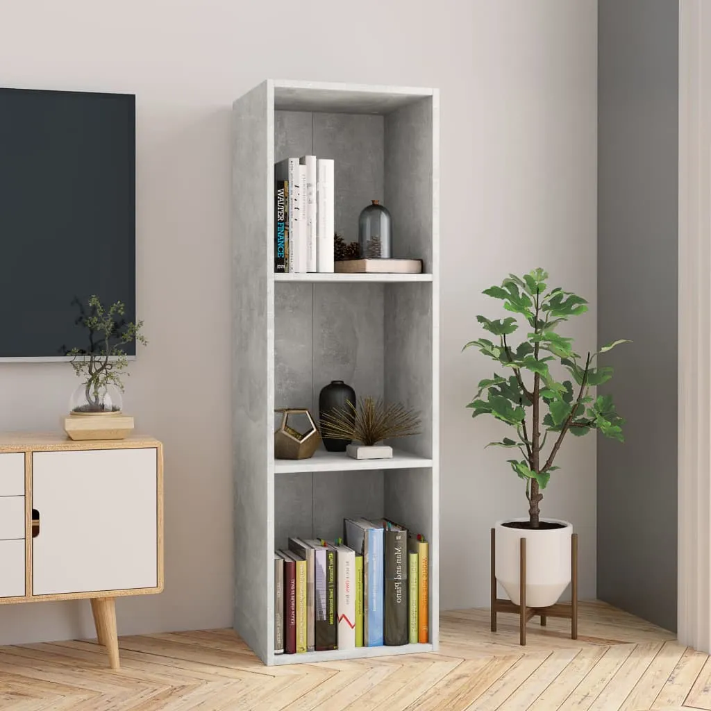 vidaXL Libreria/Mobile TV Grigio Cemento 36x30x114cm Legno Multistrato