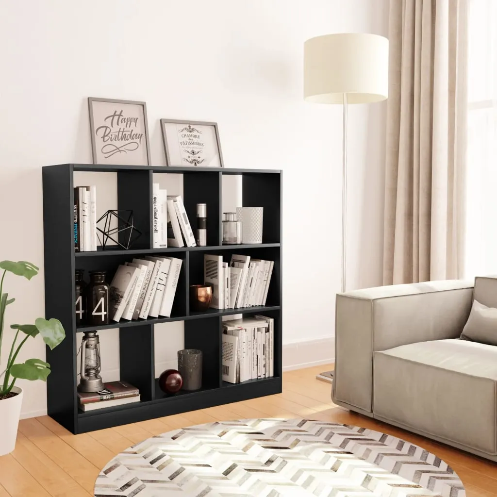 vidaXL Libreria Nera 97,5x29,5x100 cm in Legno Multistrato