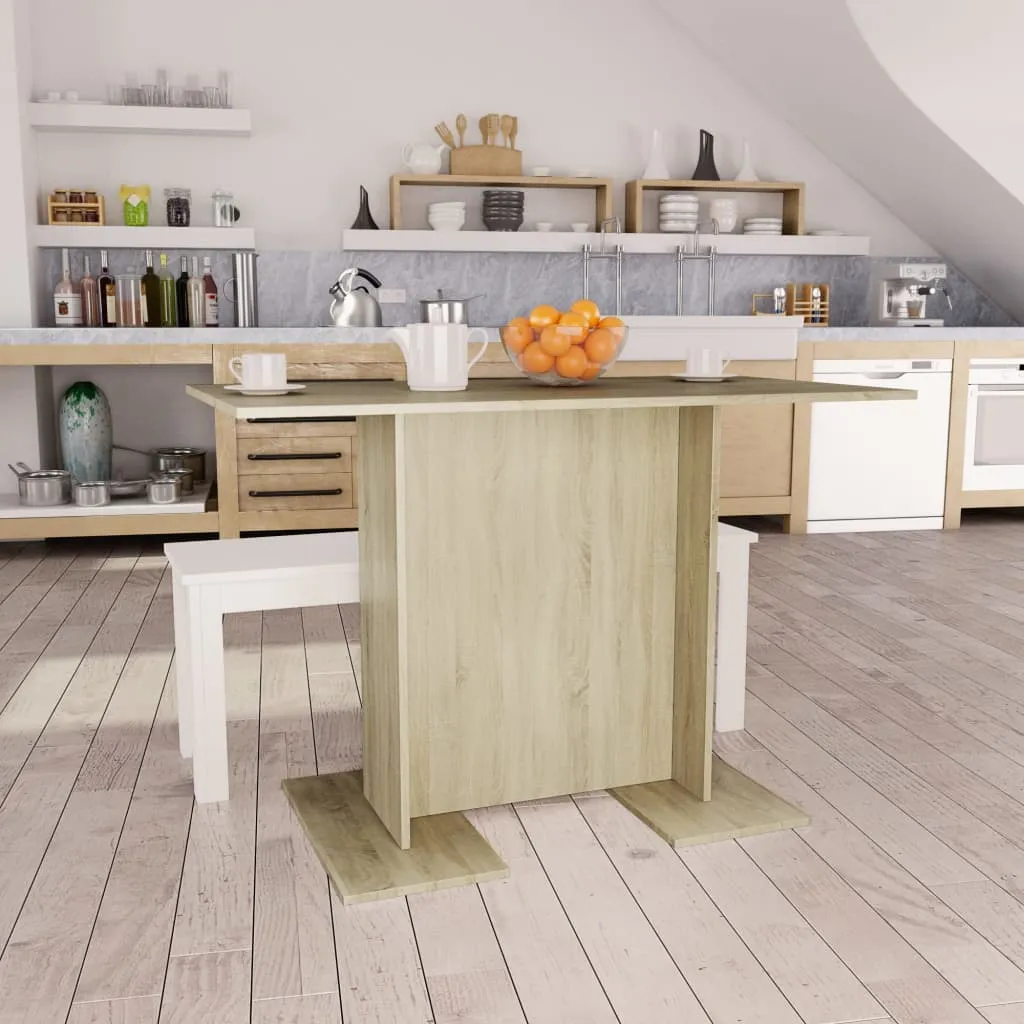 vidaXL Tavolo da Pranzo Rovere Sonoma 110x60x75cm in Legno Multistrato