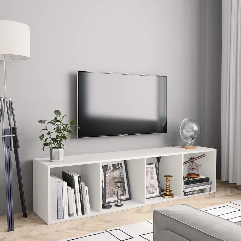 vidaXL Libreria/Mobile TV Bianco 143x30x36 cm