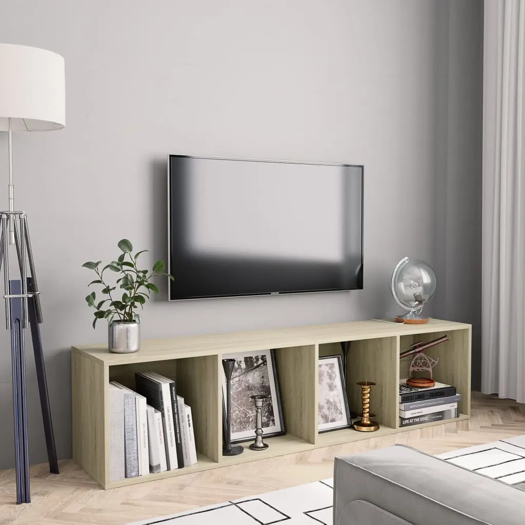 vidaXL Libreria/Mobile TV Rovere Sonoma 143x30x36 cm