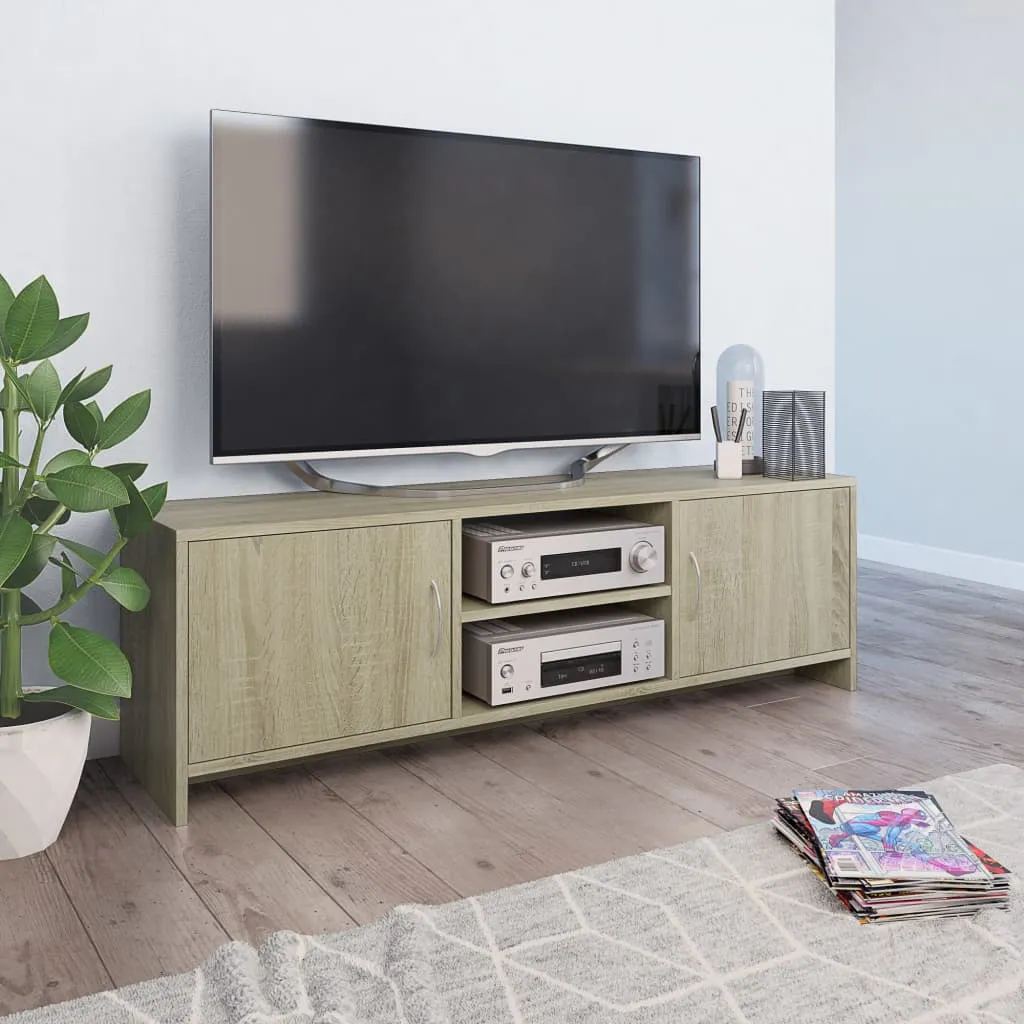 vidaXL Mobile Porta TV Rovere Sonoma 120x30x37,5 cm Legno Multistrato