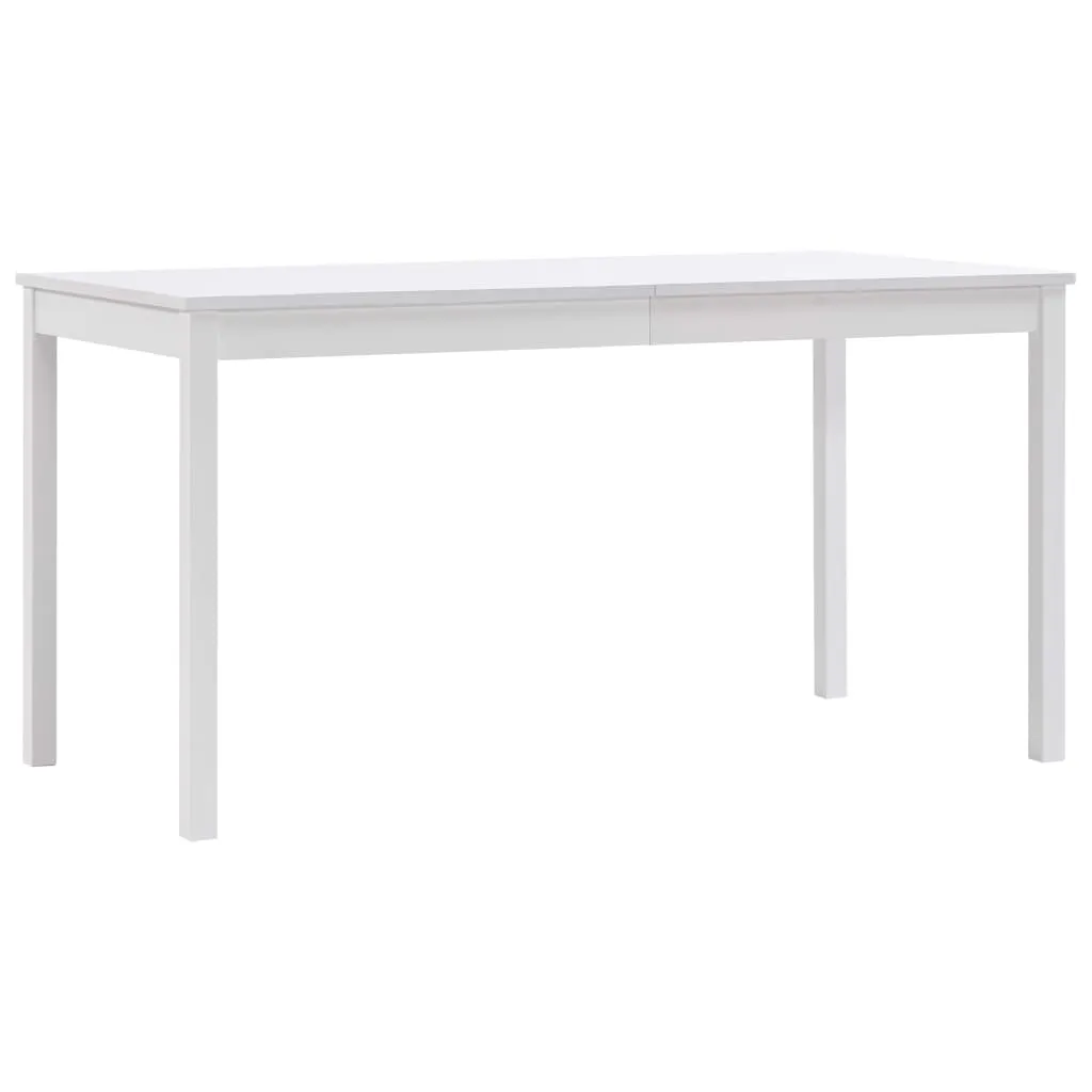 vidaXL Tavolo da Pranzo Bianco 140x70x73 cm in Legno di Pino