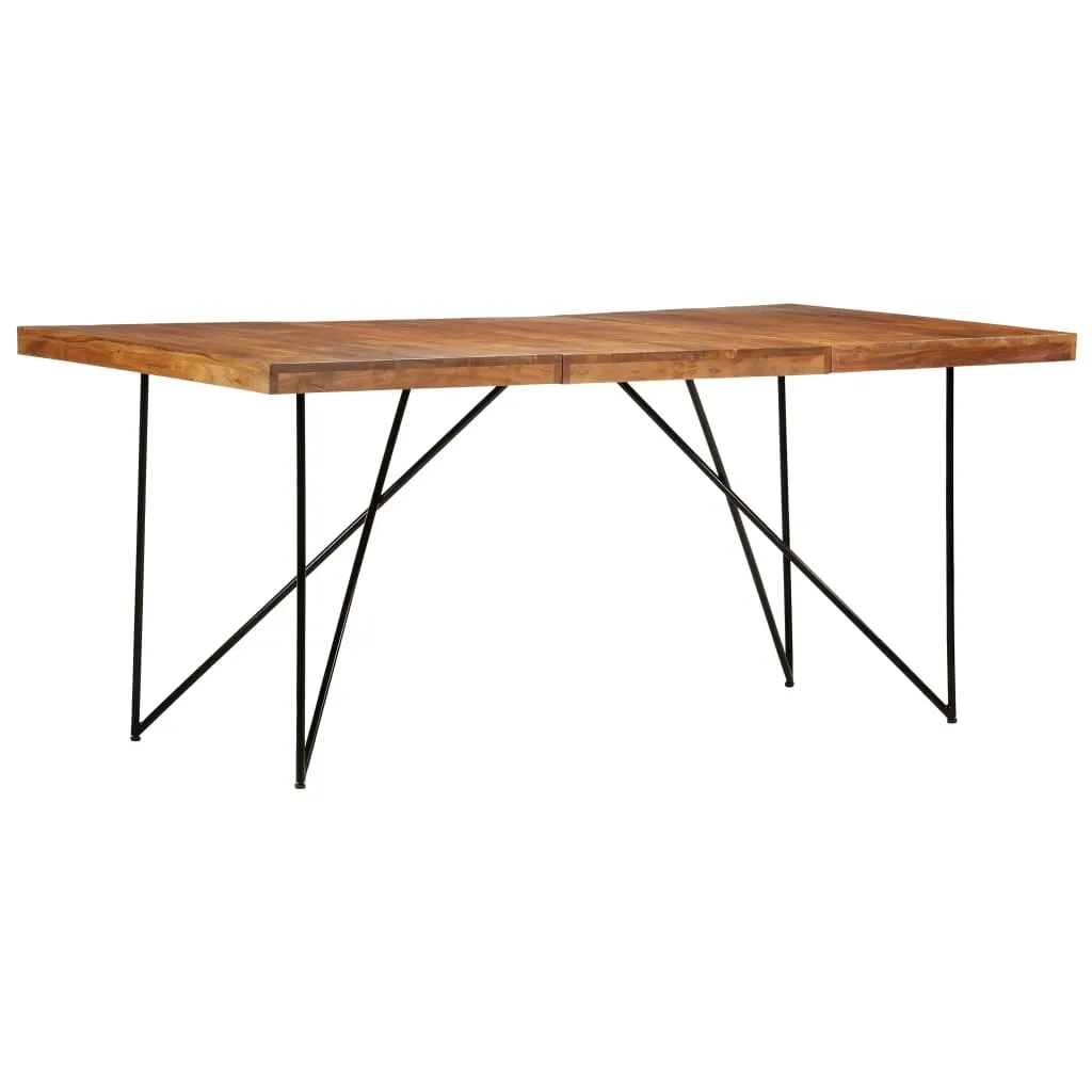 vidaXL Tavolo da Pranzo 180x90x76 cm in Legno Massello di Acacia