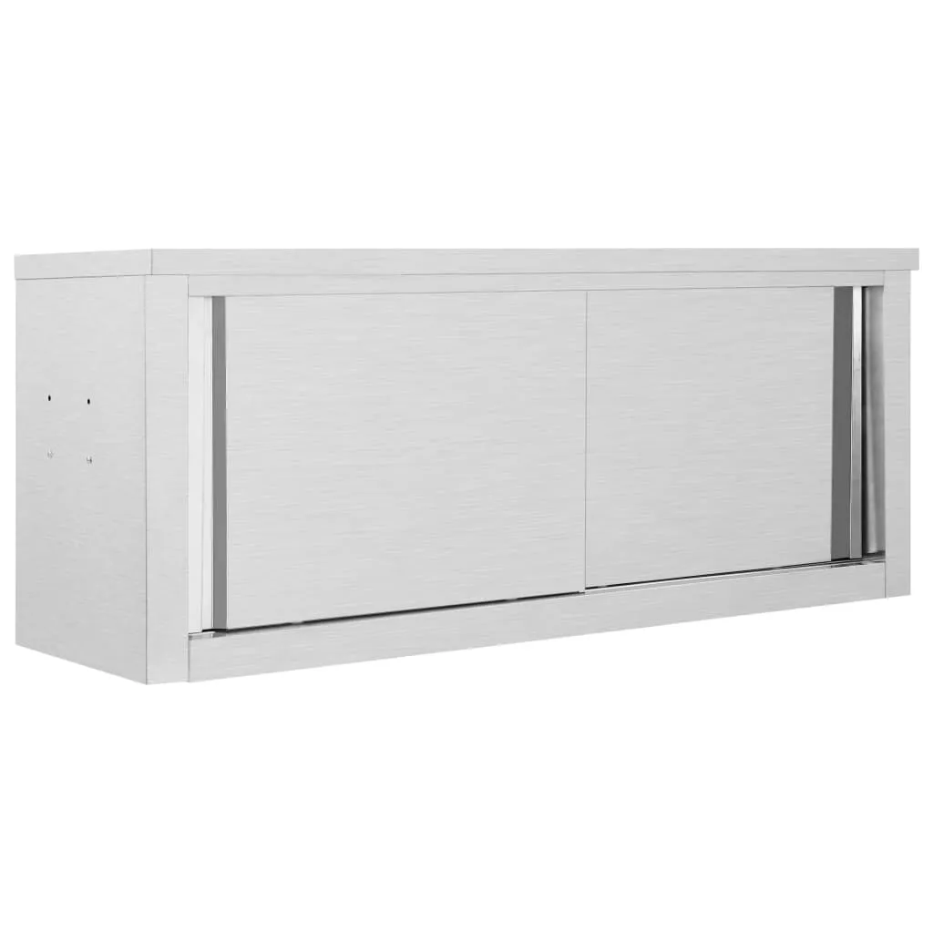 vidaXL Armadio da Cucina ad Ante Scorrevoli 120x40x50cm Acciaio Inox