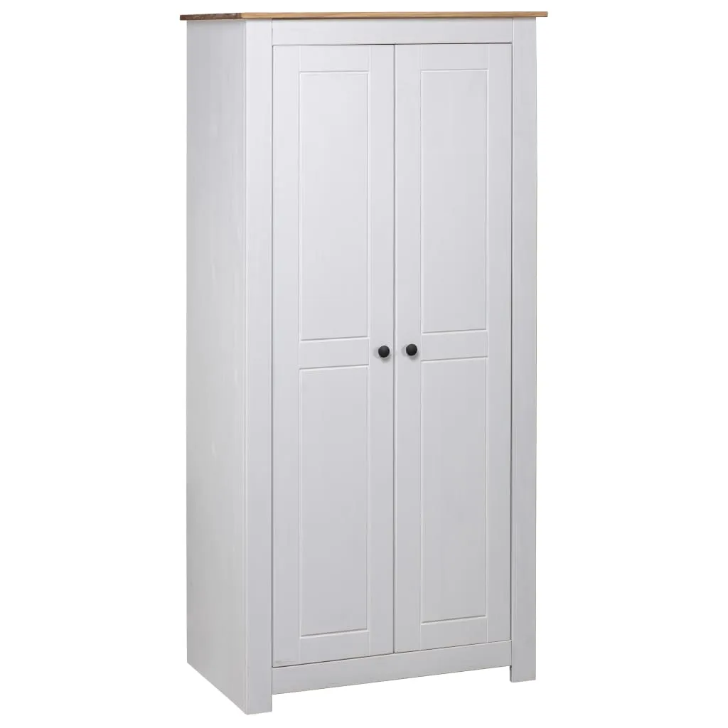 vidaXL Armadio Bianco 80x50x171,5 cm Legno Massello Pino Panama Range