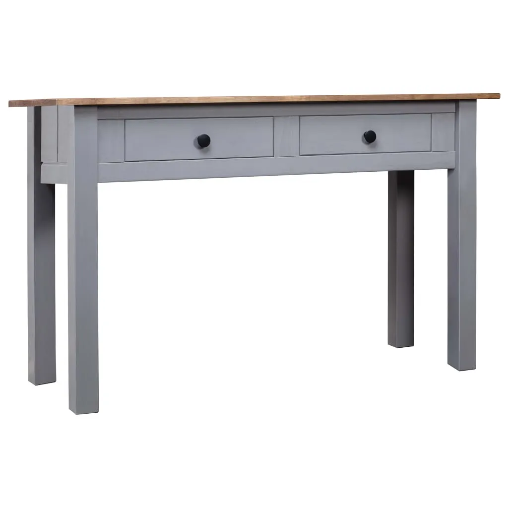 vidaXL Tavolo Consolle Grigio 110x40x72 cm Legno Massello Pino Panama