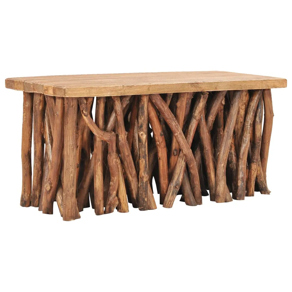 vidaXL Tavolino da Caffè 100x40x47,5 cm in Legno Massello di Recupero