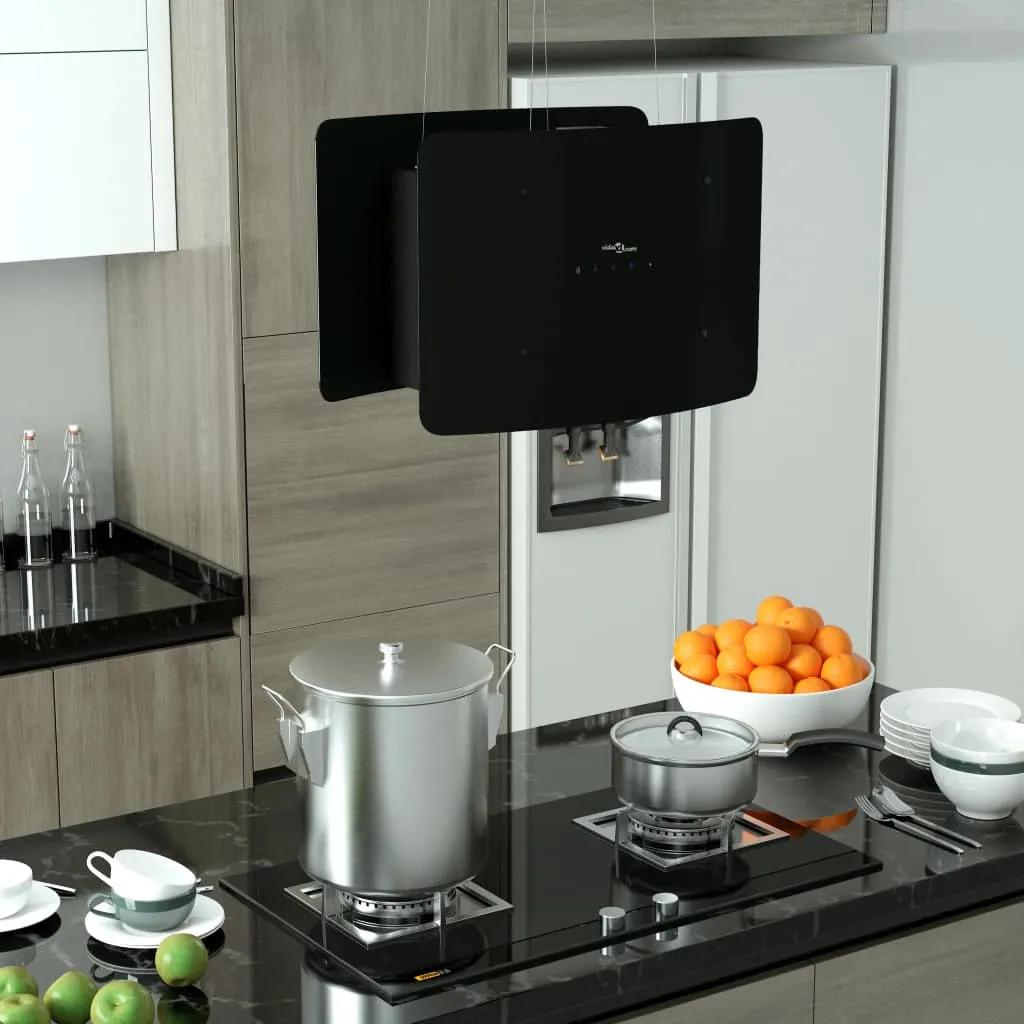 vidaXL Cappa da Cucina ad Isola Sospesa LCD Sensore in Vetro Temperato