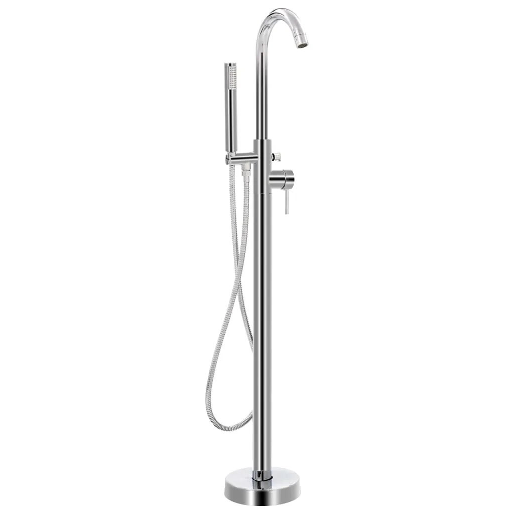 vidaXL Rubinetteria a Colonna per Vasca da Bagno Acciaio Inox 118,5 cm