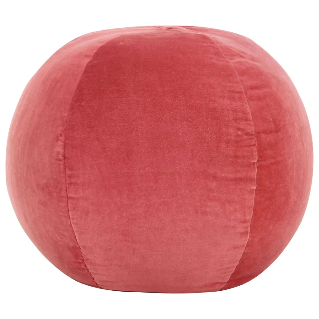 vidaXL Pouf in Velluto di Cotone 50x35 cm Rosa