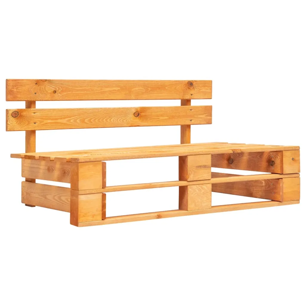 vidaXL Panca da Giardino in Pallet in Legno Marrone Miele