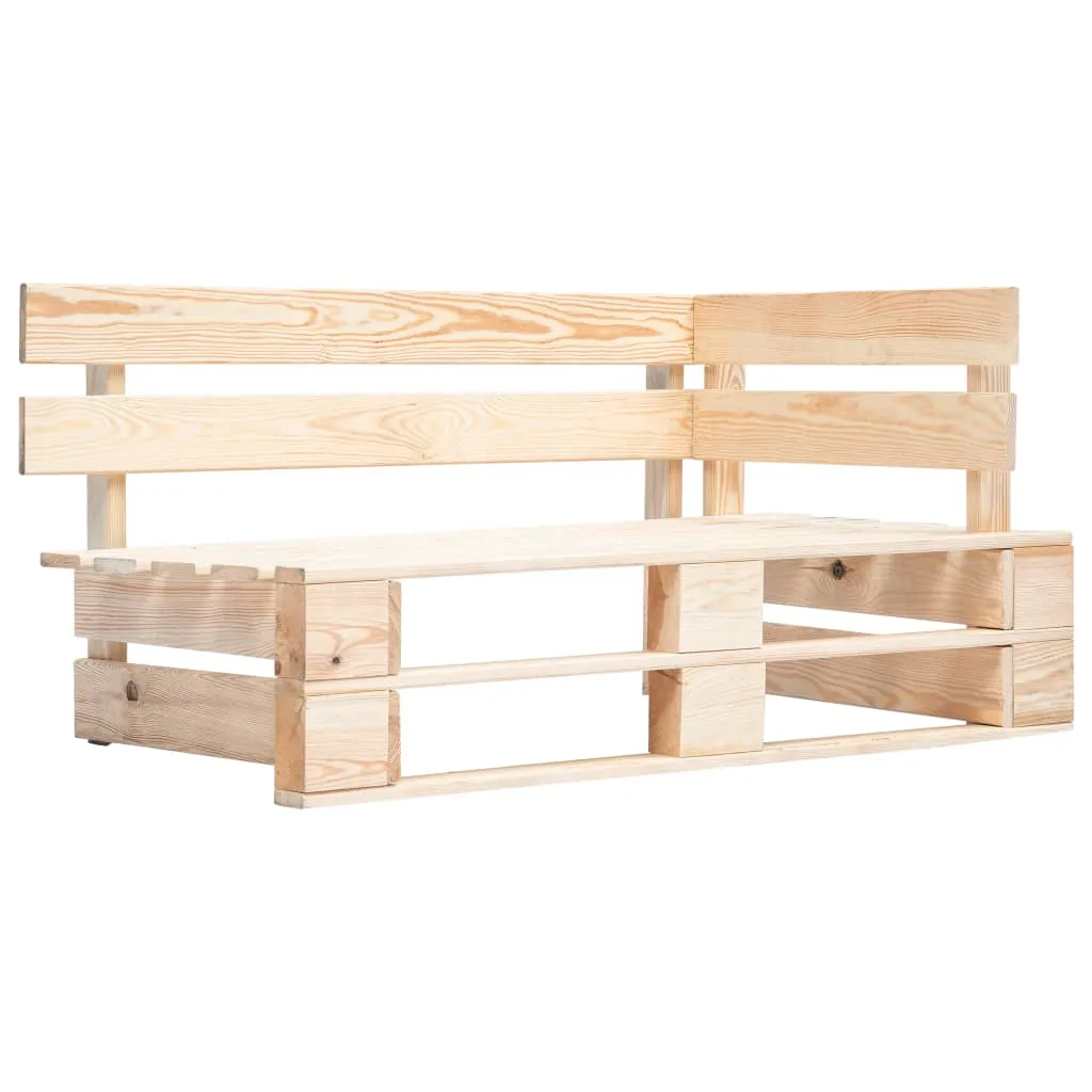 vidaXL Panca Angolare da Giardino su Pallet in Legno