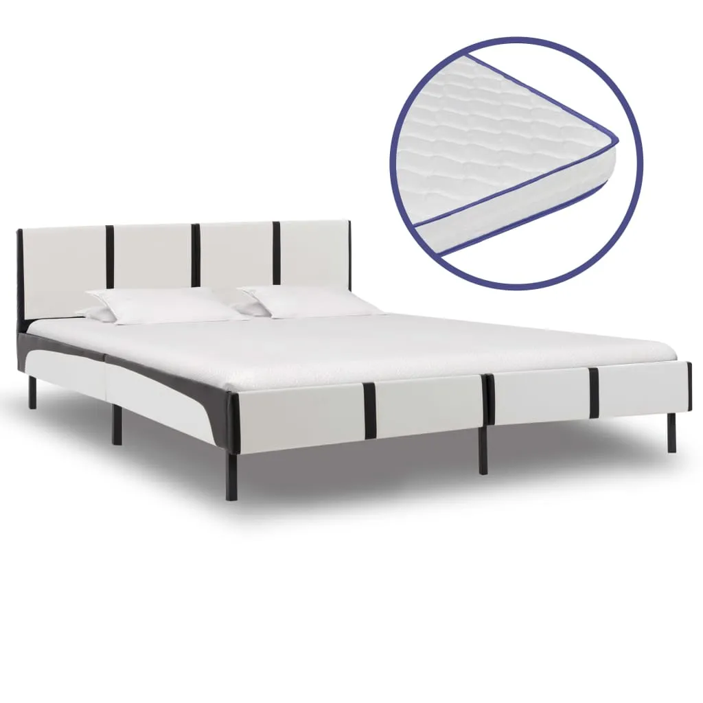 vidaXL Letto con Materasso Memory Foam in Similpelle 180x200 cm