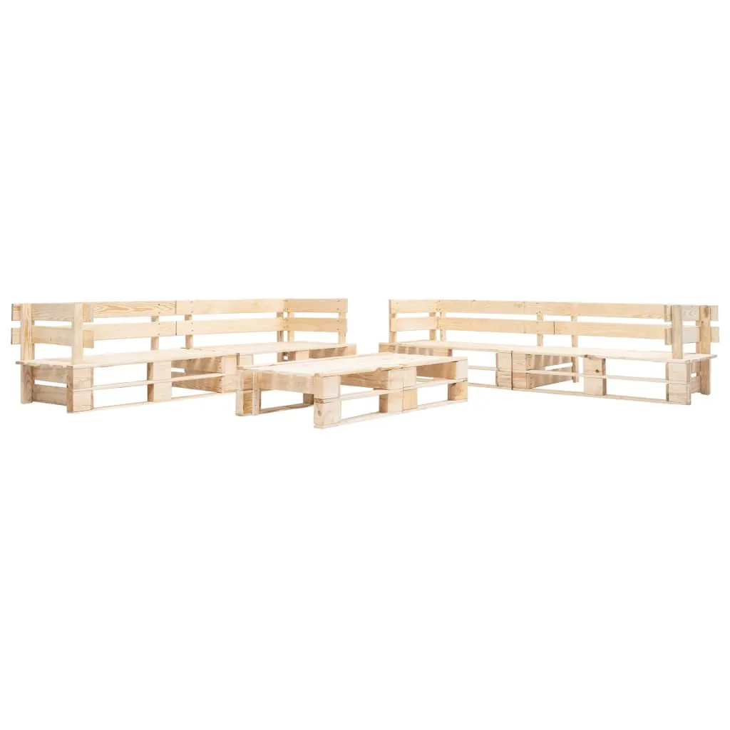 vidaXL Set Divani da Giardino con Pallet 6 pz in Legno Naturale 