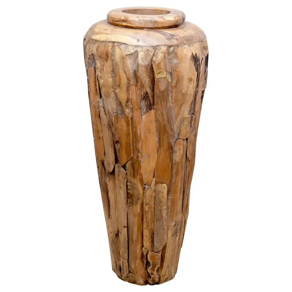 Vaso Decorativo 40x80 cm in Legno Massello di Teak