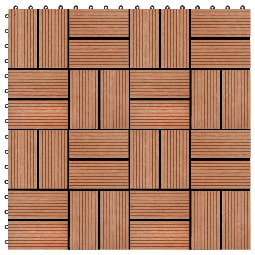 vidaXL Piastrelle per Decking 22 pz 30x30cm 2mq in WPC Colore Teak