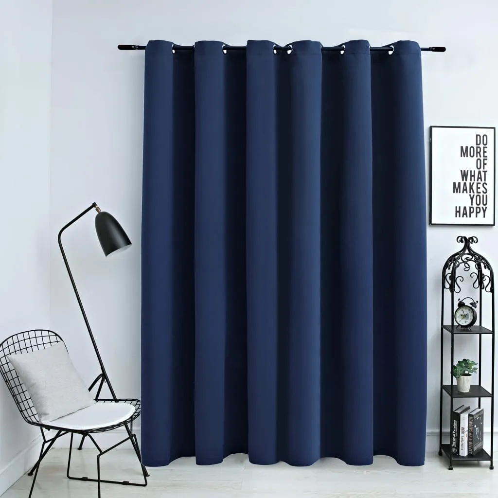 vidaXL Tenda Oscurante con Anelli in Metallo Blu 290x245 cm