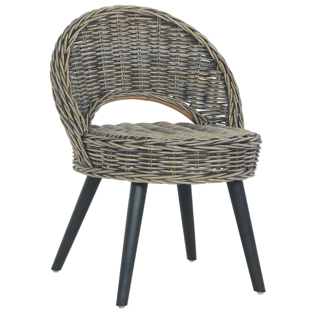 vidaXL Poltrona in Rattan Kubu Nero