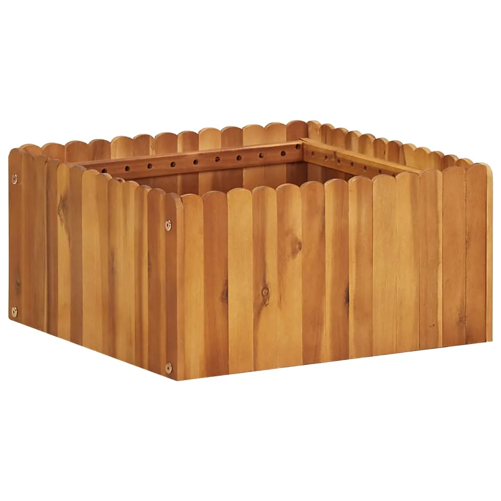 vidaXL Letto Rialzato da Giardino 50x50x25 cm Legno Massello di Acacia