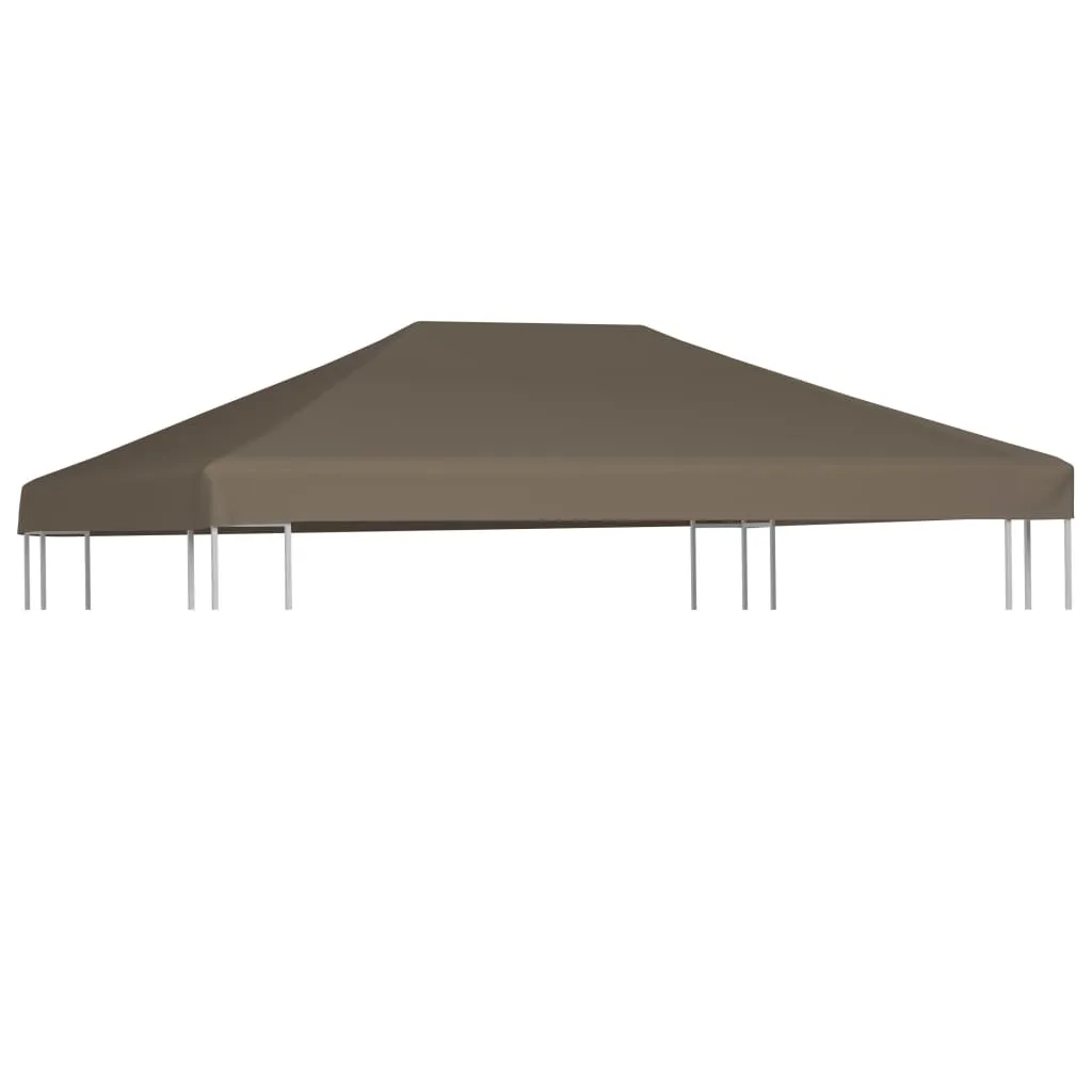 vidaXL Copertura Superiore per Gazebo 310 g/m² 3x3m Grigio Talpa