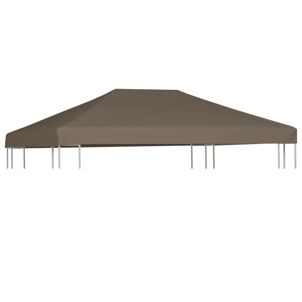 vidaXL Copertura Superiore per Gazebo 310 g/m² 3x4m Grigio Talpa