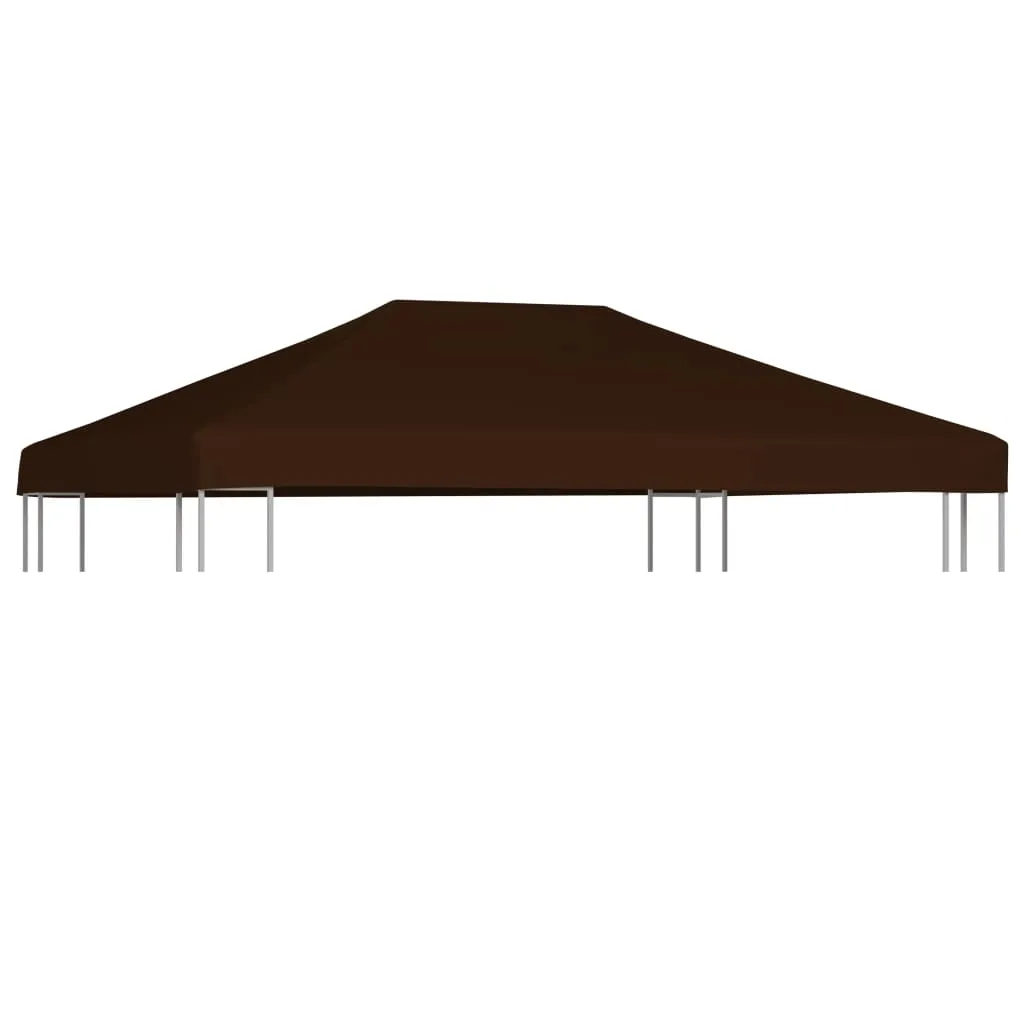 vidaXL Copertura Superiore per Gazebo 310 g/m² 3x4 m Marrone