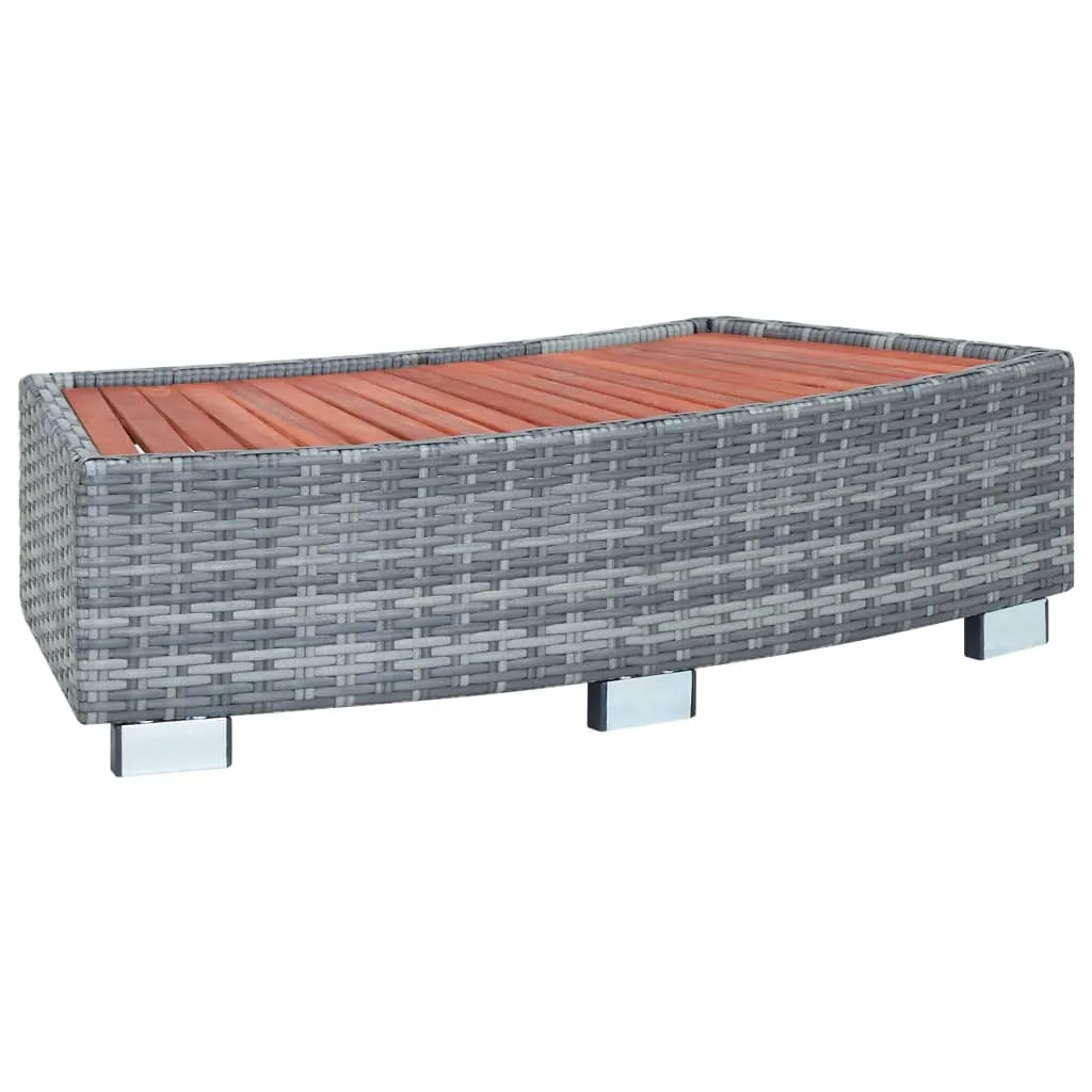 vidaXL Scalino per Spa Grigio in Polyrattan 92x45x25 cm