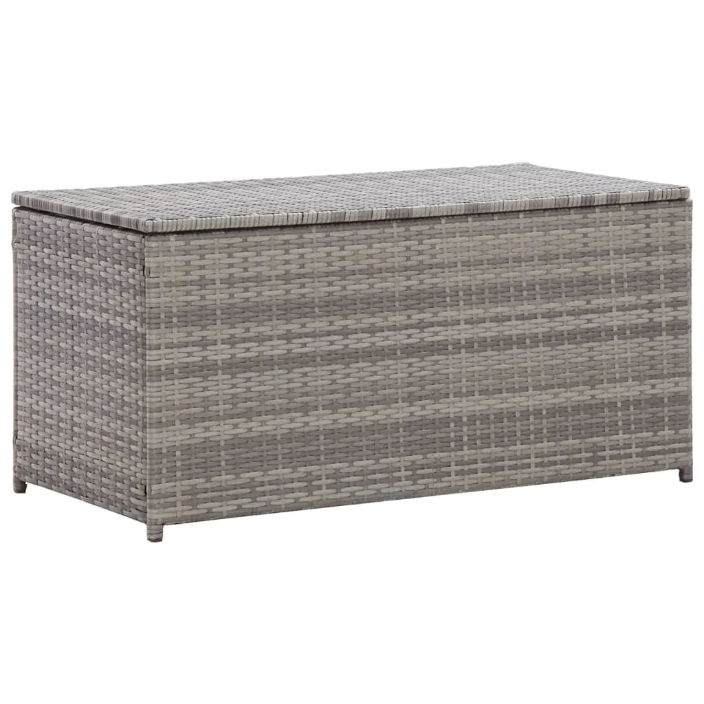 vidaXL Baule da Giardino in Polyrattan 100x50x50 cm Grigio