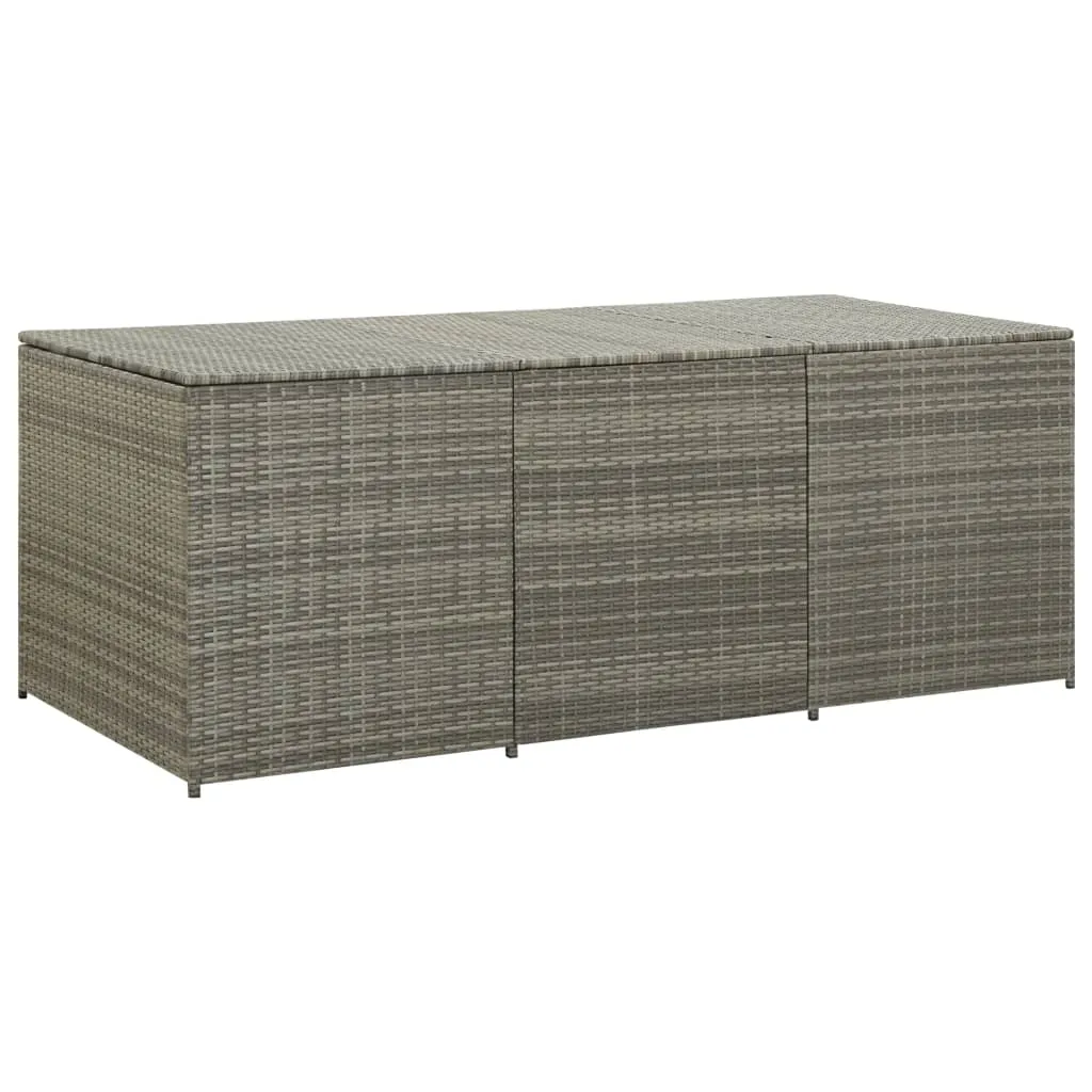 vidaXL Baule da Giardino in Polyrattan 180x90x70 cm Grigio