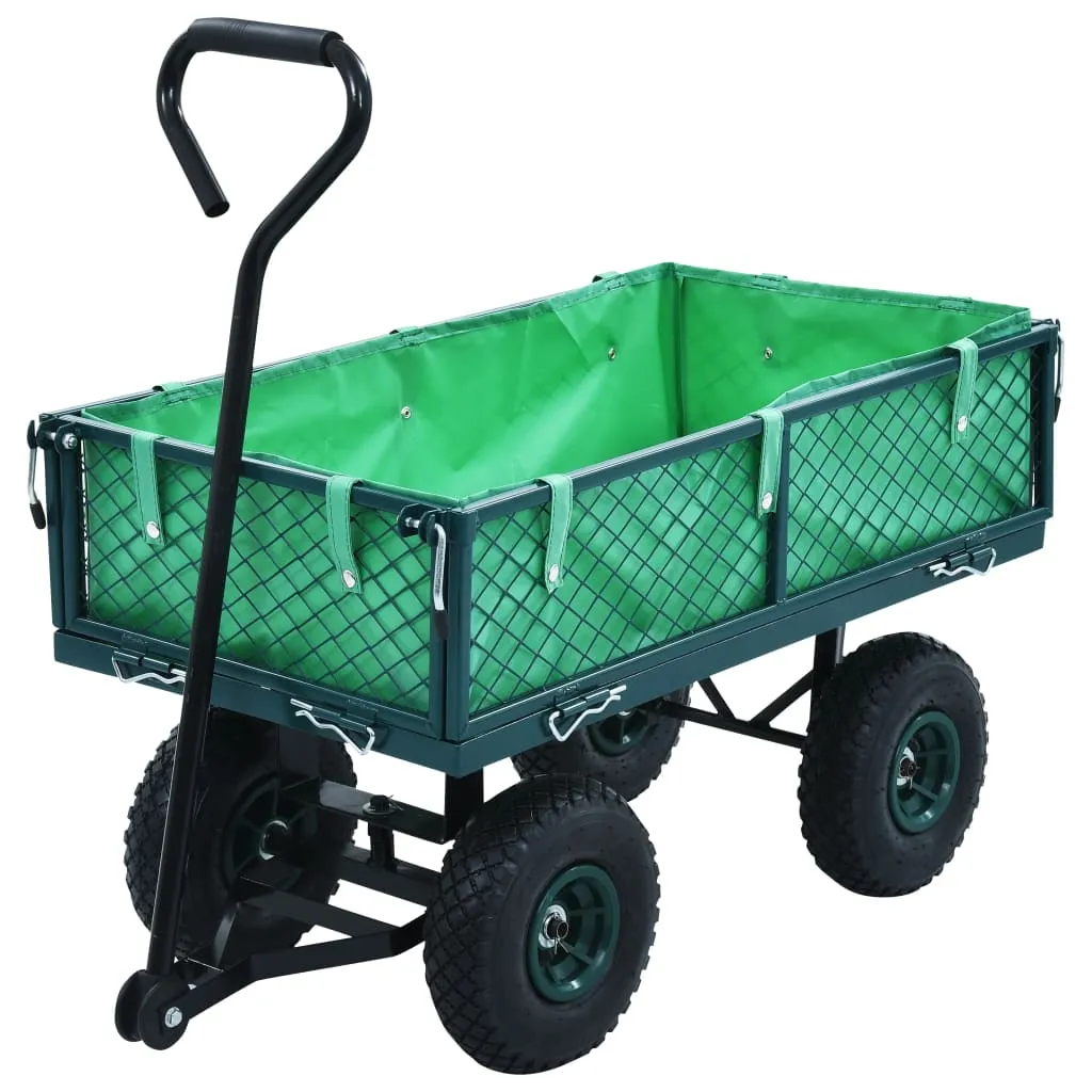 vidaXL Carrello a Mano da Giardino Verde 250 kg