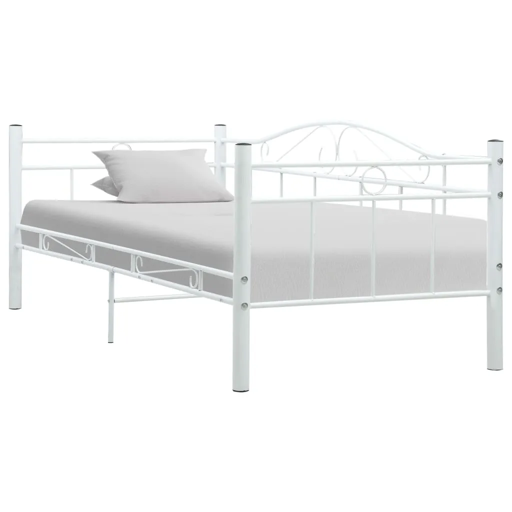 vidaXL Telaio Divano Letto Bianco in Metallo 90x200 cm