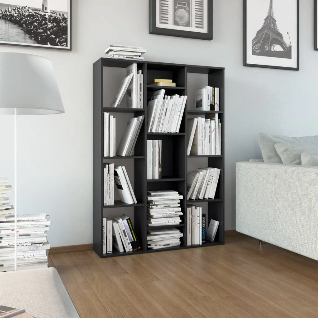 vidaXL Libreria/Divisorio Nero 100x24x140 cm in Legno Multistrato