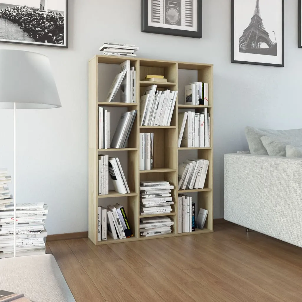 vidaXL Libreria/Divisorio Rovere Sonoma 100x24x140cm Legno Multistrato