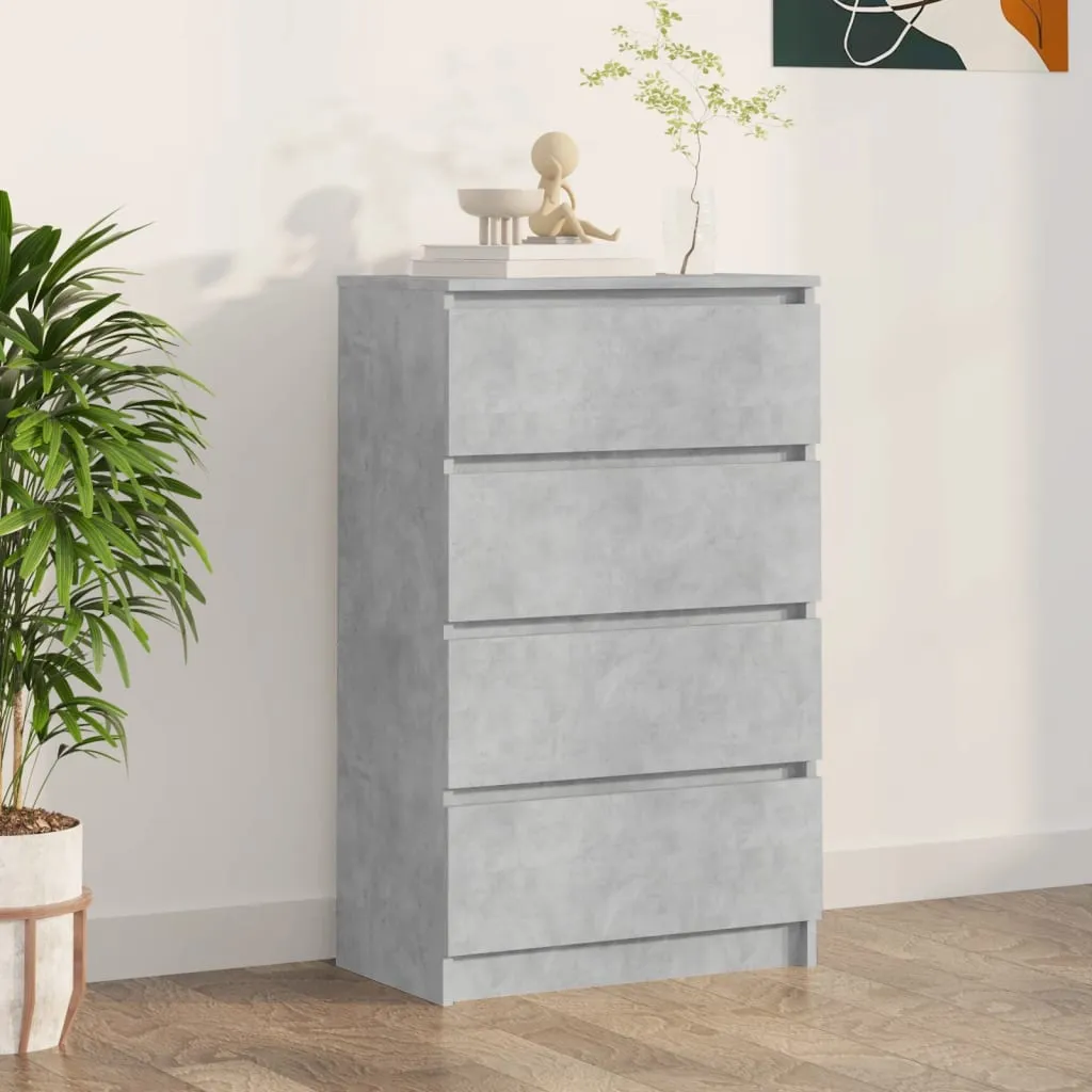 vidaXL Credenza Grigio Cemento 60x35x98,5 cm in Legno Multistrato