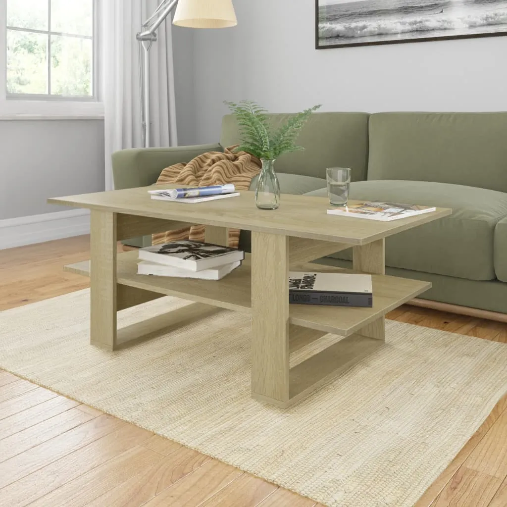 vidaXL Tavolino da Salotto Rovere Sonoma 110x55x42cm Legno Multistrato