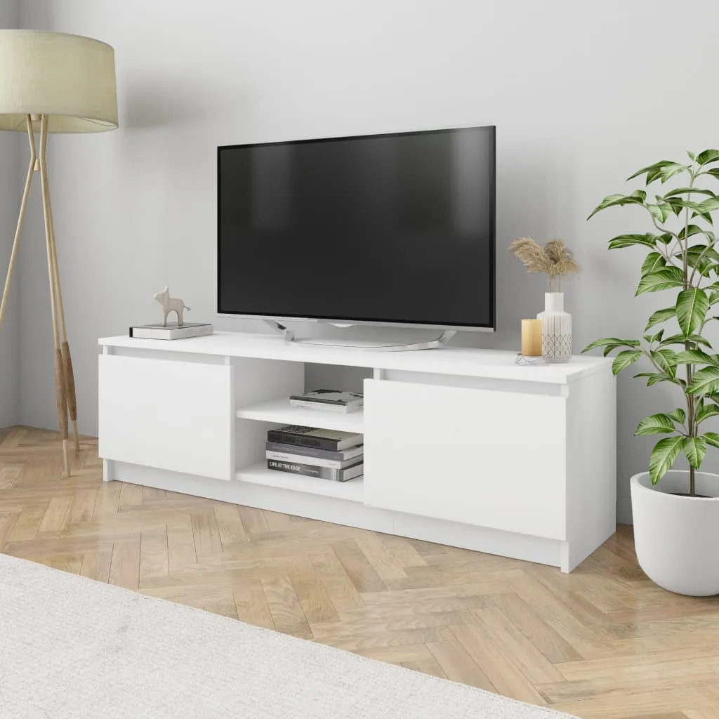 vidaXL Mobile Porta TV Bianco 120x30x35,5 cm in Legno Multistrato