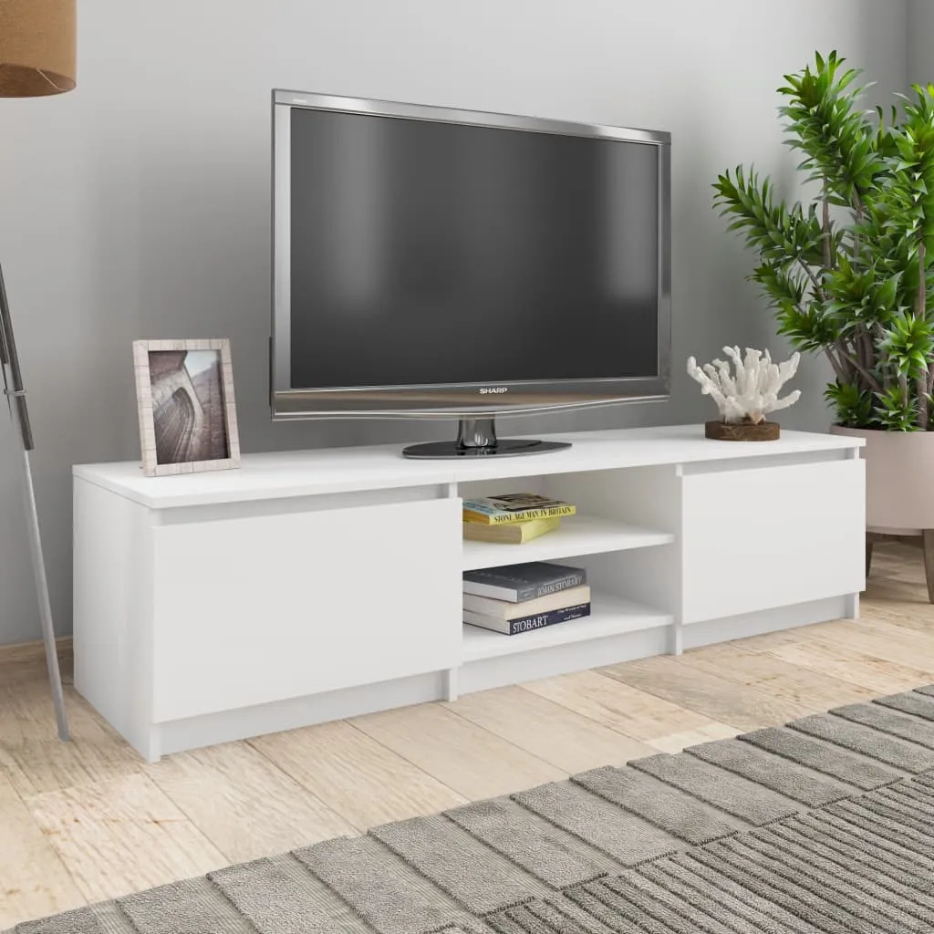 vidaXL Mobile Porta TV Bianco 140x40x35,5 cm in Legno Multistrato