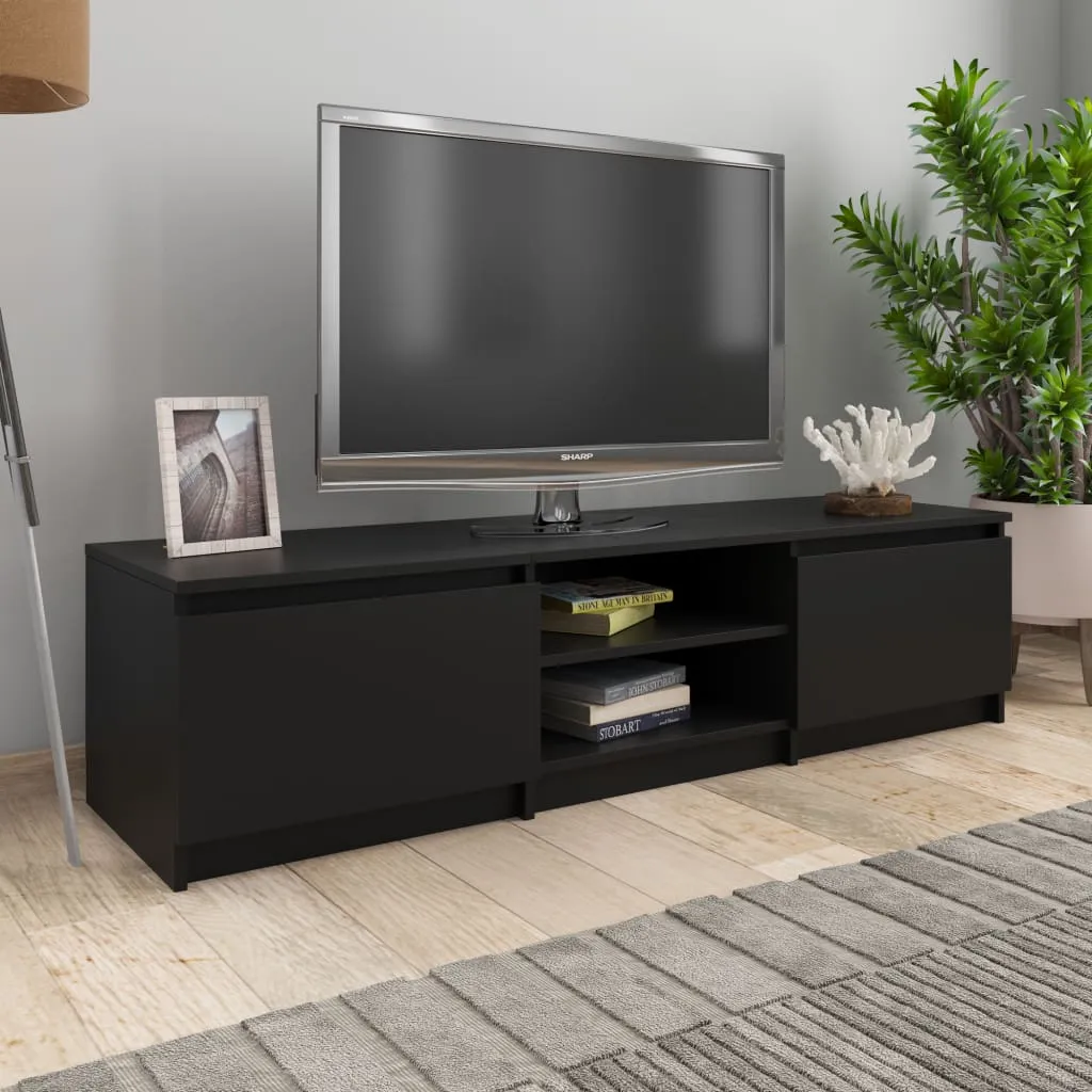 vidaXL Mobile Porta TV Nero 140x40x35,5 cm in Legno Multistrato