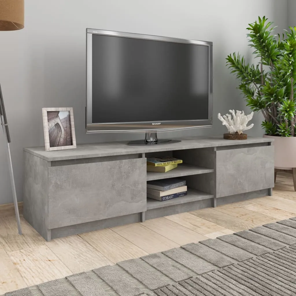 vidaXL Mobile Porta TV Grigio Cemento 140x40x35,5 cm Legno Multistrato