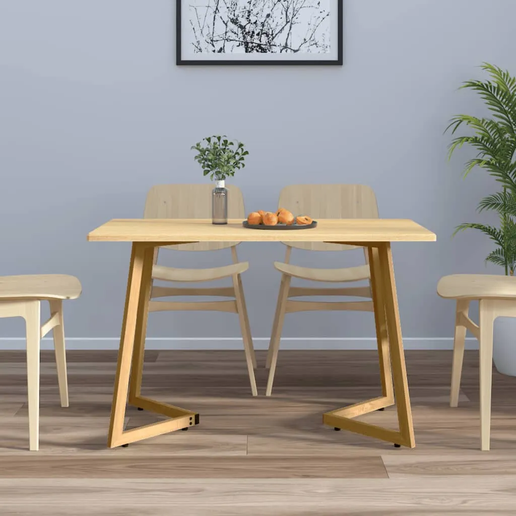 vidaXL Tavolo da Pranzo Marrone Chiaro 120x60x74 cm in MDF e Ferro