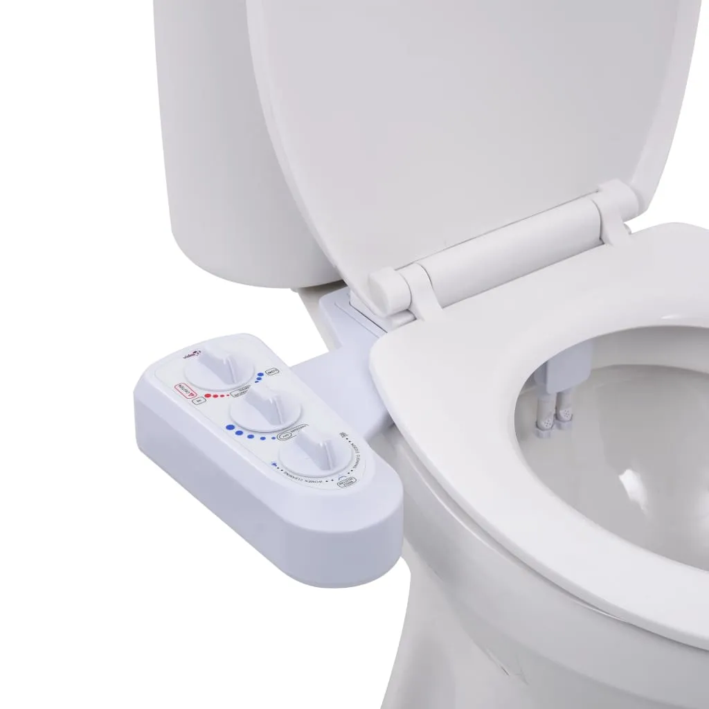 vidaXL Bidet Accessorio per WC a Doppio Ugello Acqua Calda e Fredda