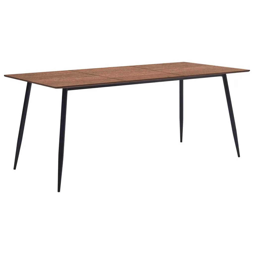 vidaXL Tavolo da Pranzo Marrone 180x90x75 cm in MDF