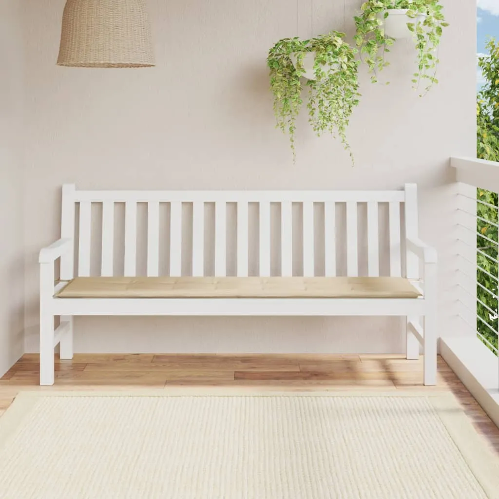 vidaXL Cuscino per Panca Beige 180x50x3 cm in Tessuto Oxford