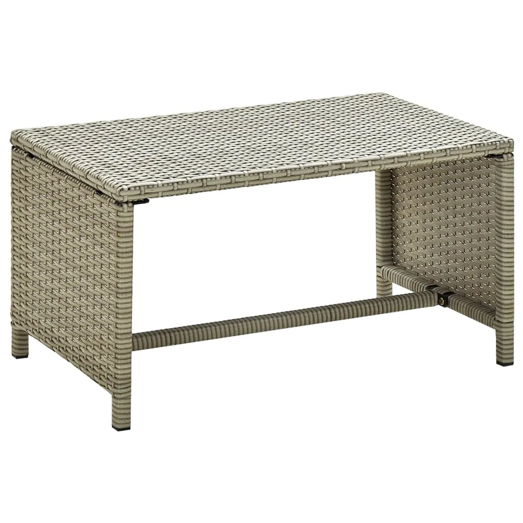 vidaXL Tavolino da Caffè Beige 70x40x38 cm in Polyrattan